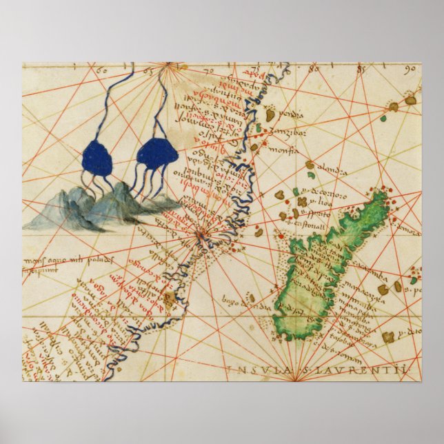 Affiche Carte Madagascar (Devant)