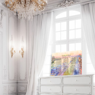 Affiche Carte Mariage de la rue Sunset de Savannah GA Rive