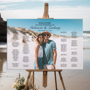 Affiche Carte mariage moderne avec photo, élégant