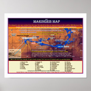 Affiche Carte Mars Marineris