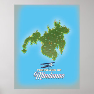 Affiche Carte Mindanao