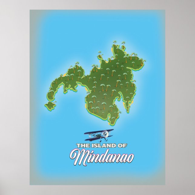 Affiche Carte Mindanao (Devant)