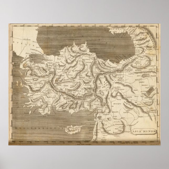 Affiche Carte mineure asiatique par Arrowsmith (Devant)