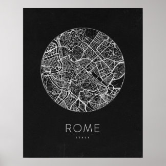 Affiche Carte minimaliste de Rome