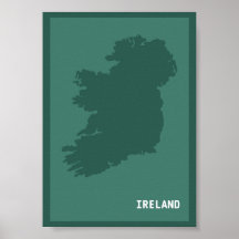 Carte Moderne De L'Irlande / Éire | Irish Emerald