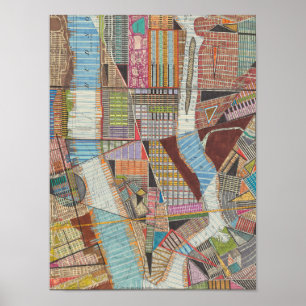 Affiche Carte moderne de New York II
