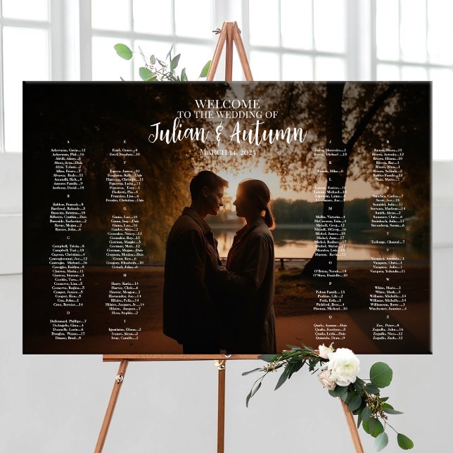Affiche Carte moderne des sièges mariages avec photo (Créateur téléchargé)