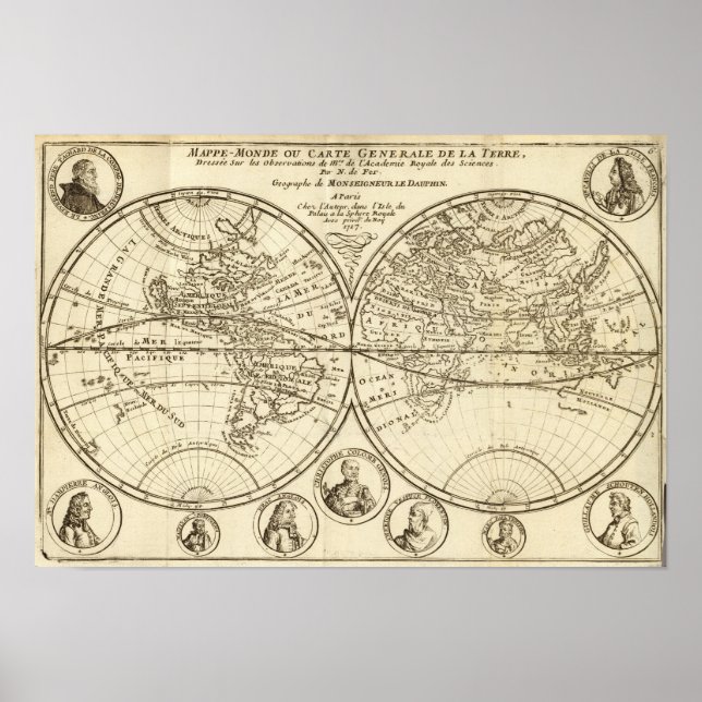 Affiche Carte mondiale 4 (Devant)