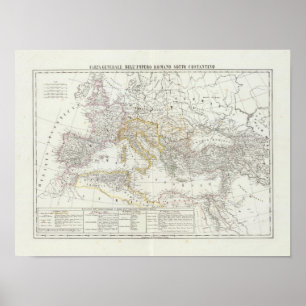 Affiche Carte mondiale de l'hémisphère oriental