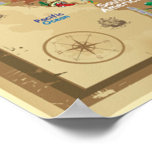 Affiche Carte Mondiale Pour Les Enfants - Terre