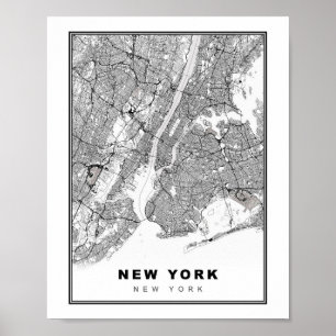 Affiche Carte New York