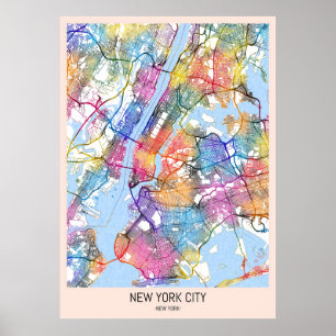 Affiche Carte New York