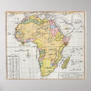 Affiche Carte ottomane de l'Afrique (1803)
