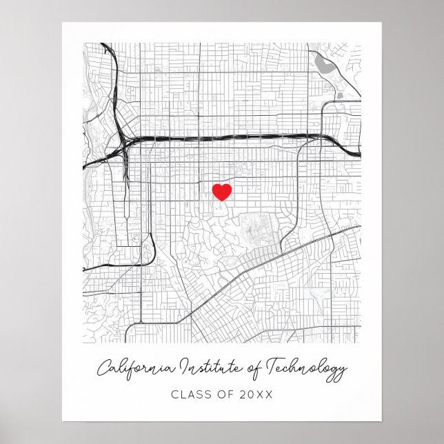 Affiche Carte personnalisée de l'Institut de technologie d (Devant)