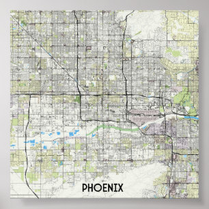 Affiche Carte Phoenix