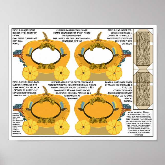 Affiche Carte Place Mariage de Thanksgiving citrouille Car (Devant)