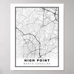 Affiche Carte point élevé