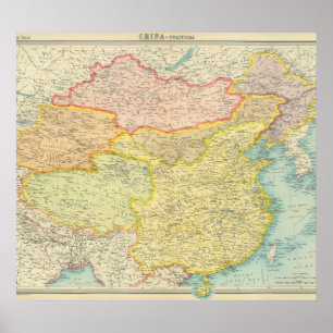 Affiche Carte politique chinoise