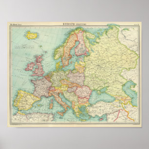 Affiche Carte politique de l'Europe