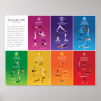 Carte Poses de Yoga Asanas Chakra - 83L