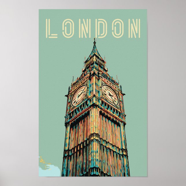 Affiche Carte Postale Big Ben de Londres (Devant)