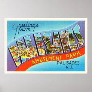 Affiche Carte postale de Vintage voyage du New Jersey NJ