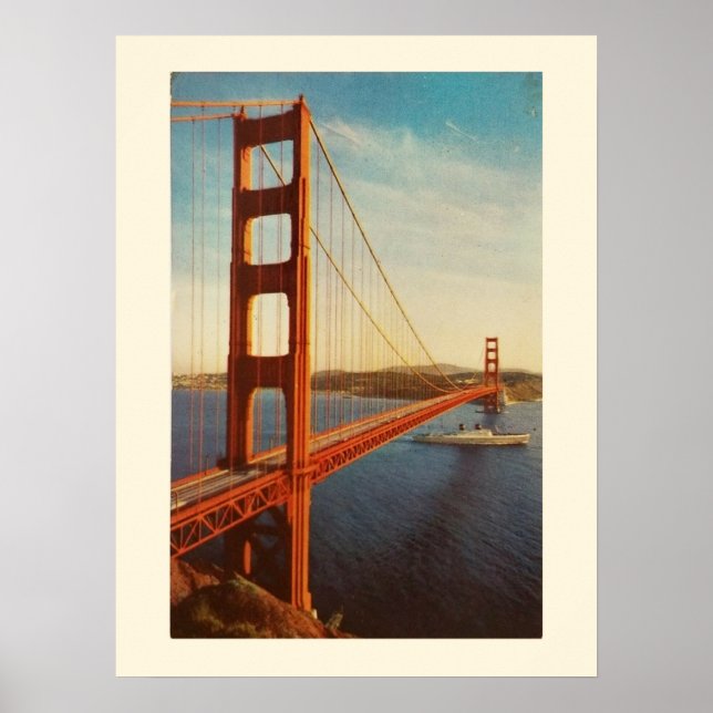 Affiche Carte postale Golden Gate Bridge (Devant)