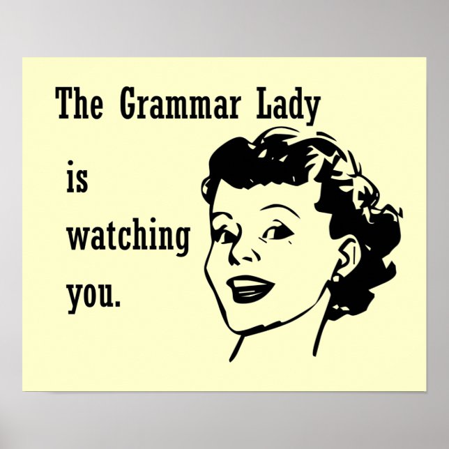 Affiche Carte postale Grammar Lady Watch (Devant)