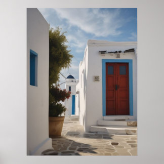 Affiche Carte postale Mykonos Grèce Travel
