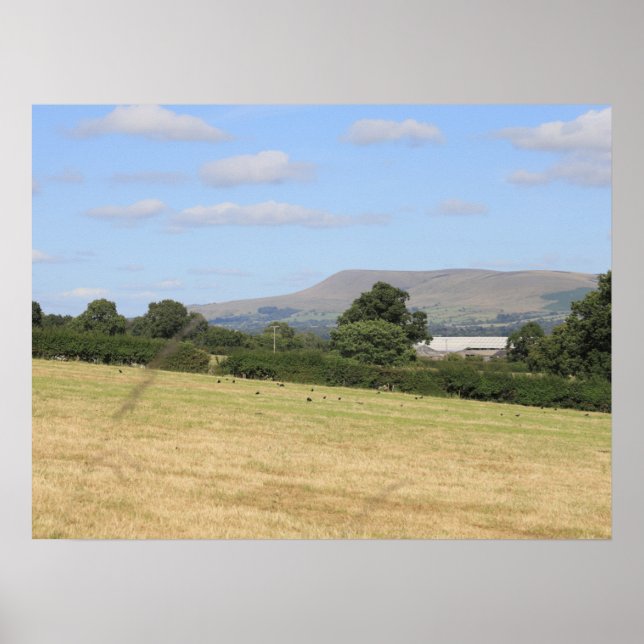 Affiche Carte postale Pendle Hill Lancashire (Devant)
