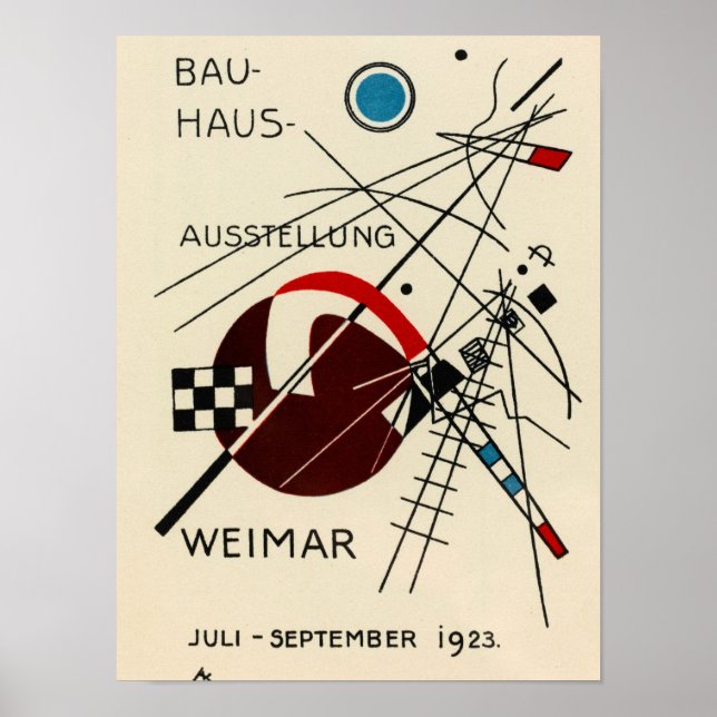 Affiche Carte postale pour l'exposition Bauhaus de Kandins (Devant)