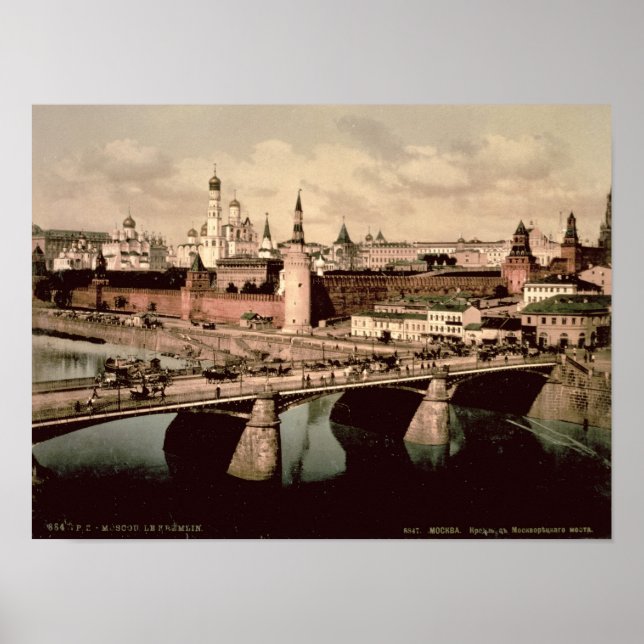 Affiche Carte postale représentant le Kremlin, Moscou (Devant)