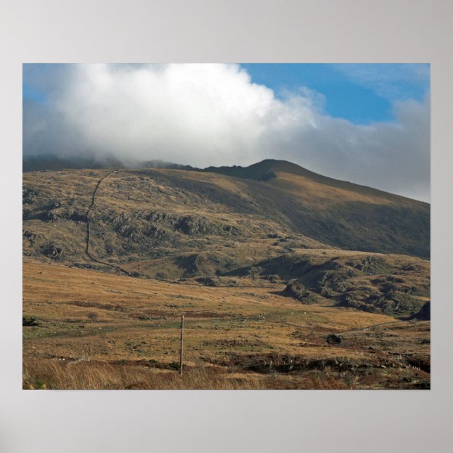 Affiche Carte postale Snowden North Wales (Devant)