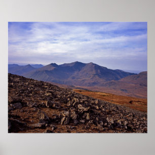 Affiche Carte postale Snowden North Wales