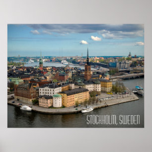 Affiche Carte postale Stockholm, Suède