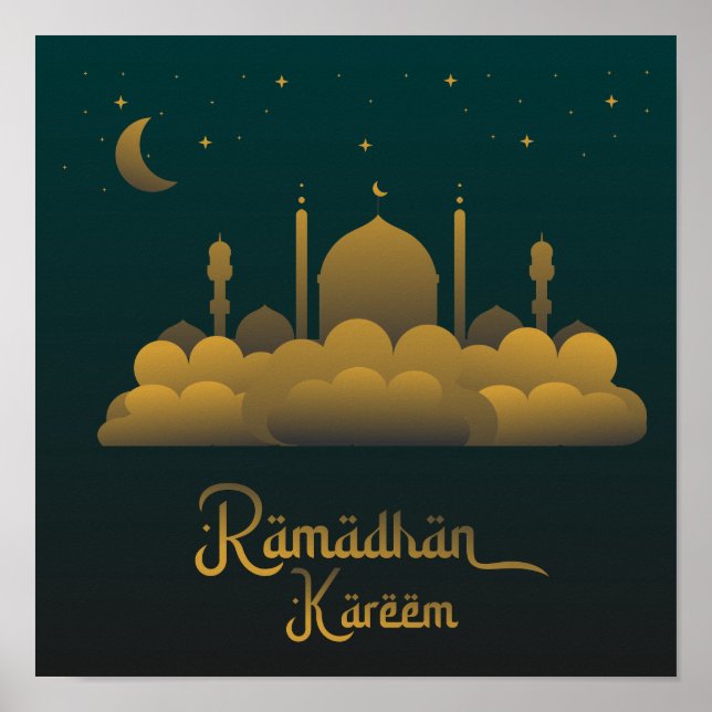 Affiche carte ramadhan kareem (Devant)