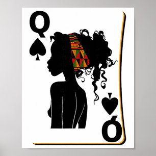 Affiche Carte Reine de Pique Mois de l'Histoire Afro-Améri