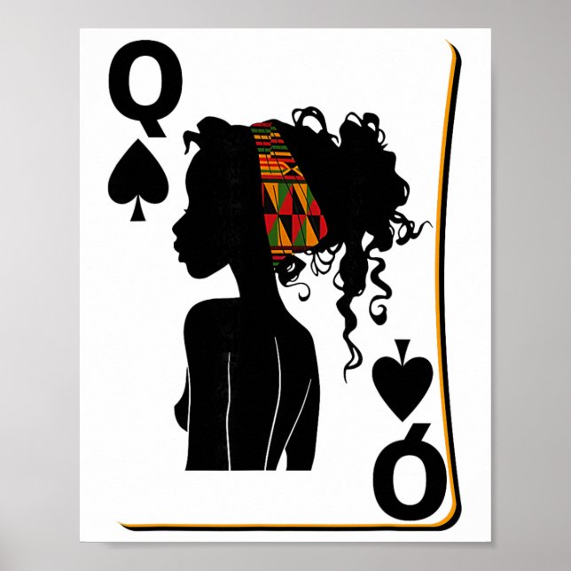 Affiche Carte Reine de Pique Mois de l'Histoire Afro-Améri (Devant)