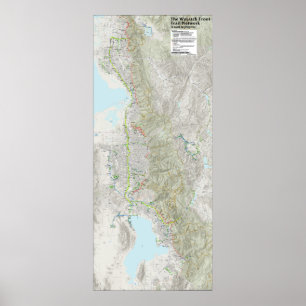 Affiche Carte réseau de la piste avant de Wasatch