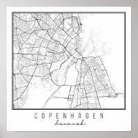 Carte routière de Copenhague Danemark