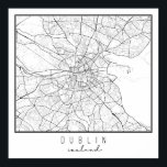 Affiche Carte routière Dublin Irlande<br><div class="desc">Carte routière Dublin Irlande</div>