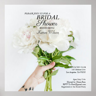 Affiche Carte RSVP aimantée pour invitation de shower de m