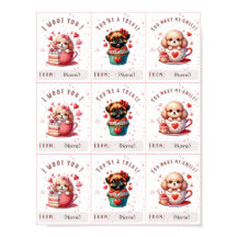 Carte Saint Valentin en classe mignonne imprimable