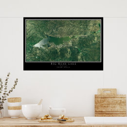 Affiche Carte satellite Big Bear Lake California