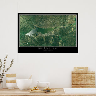 Affiche Carte satellite Big Bear Lake California
