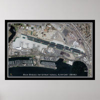 Carte satellite de l'aéroport international de San