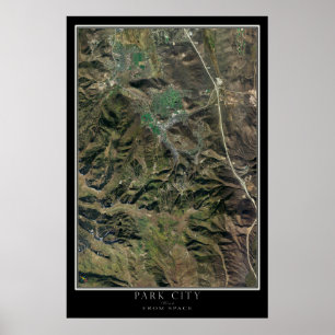 Affiche Carte satellite de Park City Utah