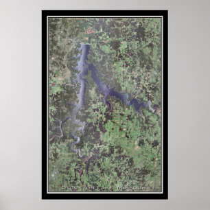 Affiche Carte satellite de Stockton Lake Missouri