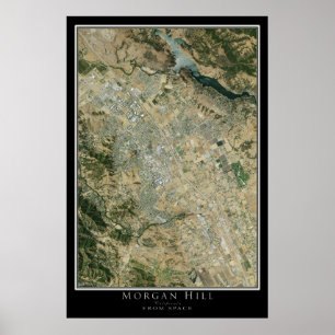 Affiche Carte satellite Morgan Hill California