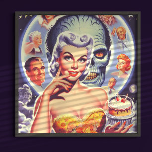 Affiche Carte Sci-Fi rétro